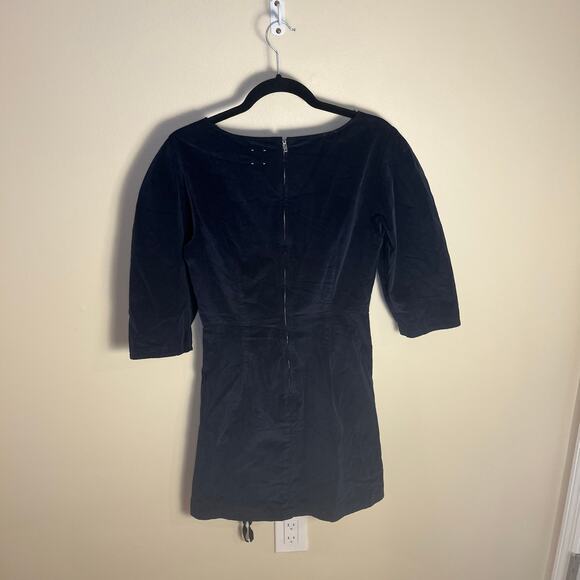 NWT Rebecca Taylor La Vie Corduroy Dress Navy Blue Size M - Picture 8 of 10